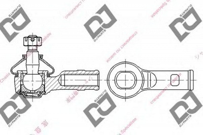 DJ PARTS de1354 -  Наконечник поперечной рулевой тяги